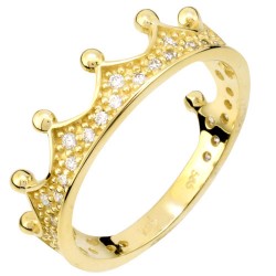 Χρυσό δαχτυλίδι κορώνα Κ14